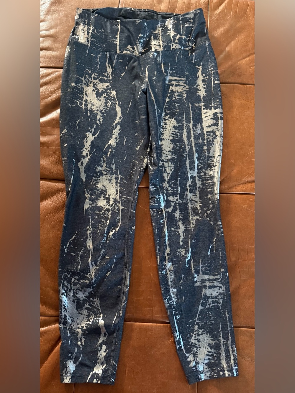 Avia Gray Silver  Athletic Leggings size large 12 14